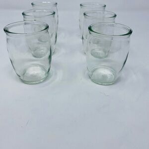 Set of 6 Mini Rounded Glass Jars